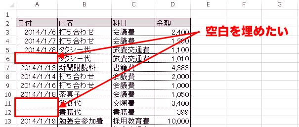 空欄 を 埋める