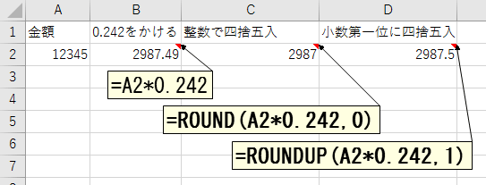 超初心者向き エクセルでかけ算 端数処理など6つの応用技